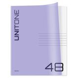 47876 Тетрадь 48л. клетка BG "UniTone. Neon", пластиковая обложка, неон сиреневый Т5ск48_пл 12470