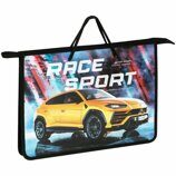 45568 Папка с ручками А4 ArtSpace "Race", пластик, на молнии, 45мм ПТ-15_42153